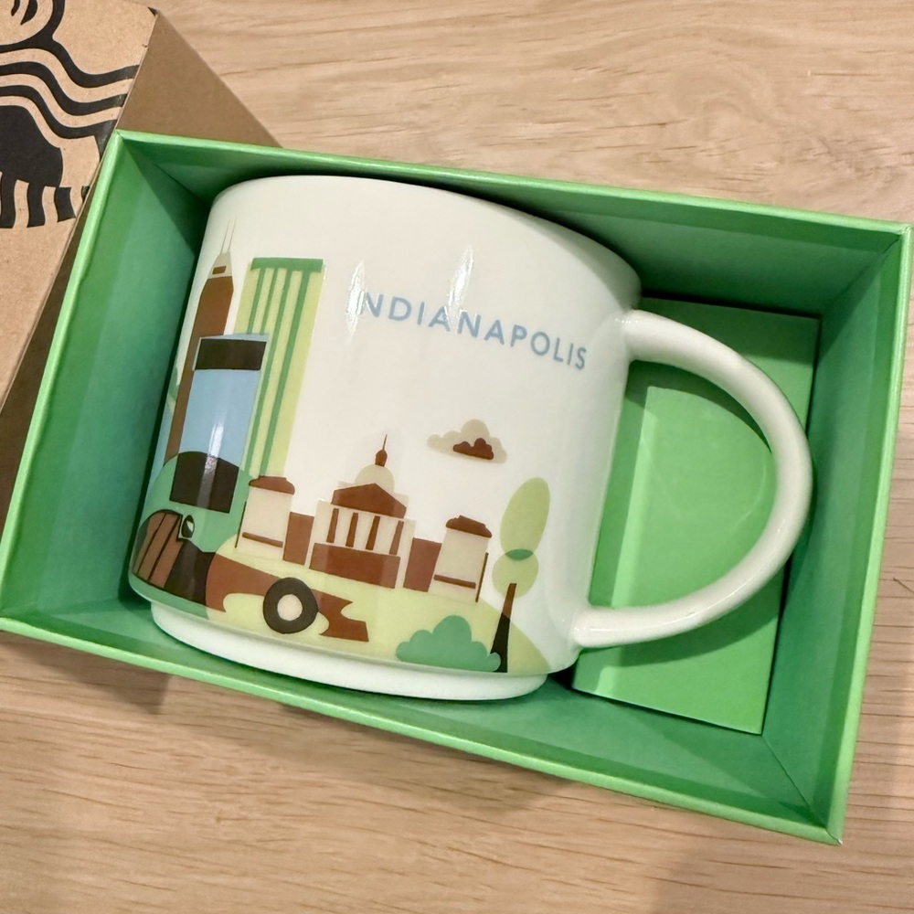 Starbucks Indianapolis Cityscape Mug - Green and Brown